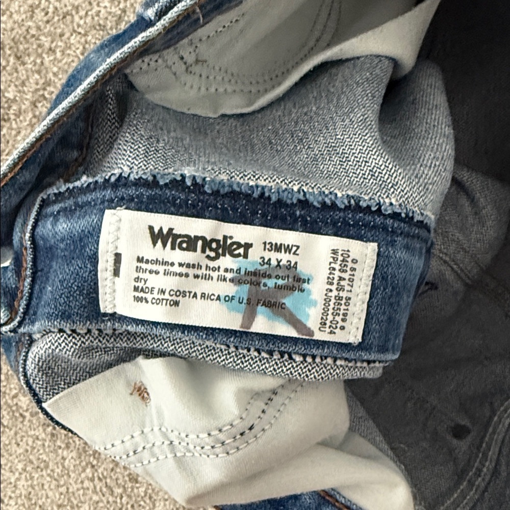 Wrangler Cowboy Cut straight leg original fit jeans 34 x 34 13mwz - Picture 8 of 8